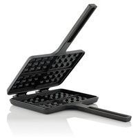 BBQ-Toro Waffeleisen Sandwicheisen rechteckige Doppelform aus Gusseisen, schwarz |
