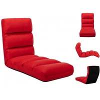 VidaXL Bodenstuhl Faltbar Rot Kunstleder