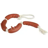 Relaxdays Hundespielzeug Wurst Braun