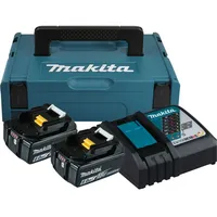 Makita Powersource-Kit Starterset 18V, 6.0Ah, Li-Ionen, 2 Akkus [12.0Ah]