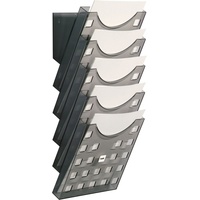 Helit Wandprospekthalter the grid wall grau DIN A4 hoch