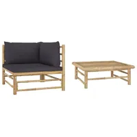 VidaXL Garten-Lounge-Set 2-tlg. braun/dunkelgrau