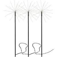 StarTrading LED-Dekostab Firework Outdoor', 3er Set, 65x200cm
