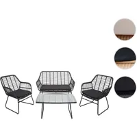 Mendler Sofa Set 4-tlg. anthrazit
