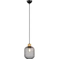 Trio Calimero 1-flg. Ø 18 cm rund schwarz Metall/Holz