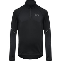 Gore Wear Herren Mid Zip Shirt Langarm, schwarz M