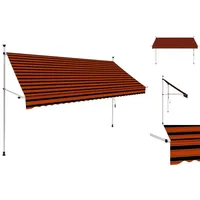 VidaXL Einziehbare Markise 300 cm orange und braun