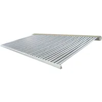 MCW Elektrische Kassettenmarkise H122, 4x3m Polyester Grau/Weiß