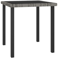 VidaXL Garten-Esstisch Grau 70x70x73 cm Poly Rattan