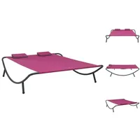 VidaXL Sonnenliege Stoff Rosa