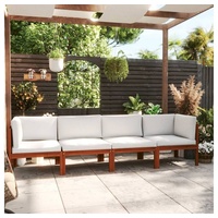 VidaXL Gartensofa Loungesofa natur/cremeweiß