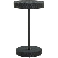 VidaXL Gartentisch Schwarz 60,5x106 cm Poly Rattan