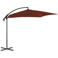 VidaXL Ampelschirm mit Stahlmast 250 x 250 cm terrakotta