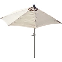 MCW Sonnenschirm halbrund Lorca, Halbschirm Balkonschirm, UV 50+ Polyester/Alu