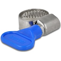 DeLock Schlauchschelle mit Flügelmutter 10 - Stecker, Blau