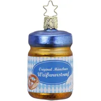 Inges Glas INGE-GLAS® Christbaumschmuck Weißwurstsenf 7 cm - Bayerische