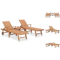 VidaXL Sonnenliegen Set 3-tlg. braun 3051437