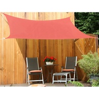 Floracord Vierecksonnensegel HDPE Terracotta 250 cm x 300 cm