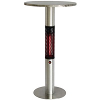 Jet-Line Tisch mit Heizfunktion Capella Edelstahl Heizstrahler 1500 W,
