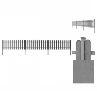 VidaXL Lattenzaun mit Pfosten 3 Stk. WPC 600x60 cm