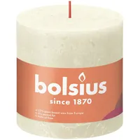 Bolsius Rustik Stumpenkerze 10 x 10 cm weiche perle