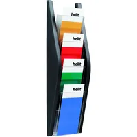 Helit Prospekthalter H540xB169xT80mm 1/3 DIN A4 hoch schwarz