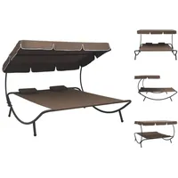VidaXL Garten-Sonnenliege mit Sonnendach 200 x 173 x 135