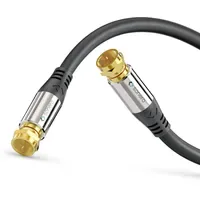 Sonero Antennenanschlusskabel 2x geschirmt 1,5 m Schwarz
