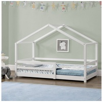[en.casa] Kinderbett Knätten 90x200 cm Weiß