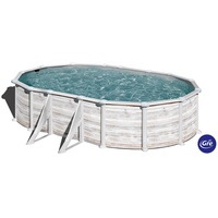 Gre Grönland Oval-Stahlwandbecken-Set 500 x 300 x 132 cm