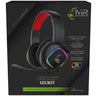 MediaRange MRGS301 Gaming-Headset schwarz, rot