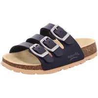 Superfit Jungen FUSSBETTPANTOFFEL Hausschuhe, BLAU 8000