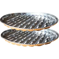 Quickpack Grillpfanne rund Ø 29 cm Aluminium silberfarben