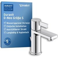 Duravit D-Neo Waschtischarmatur S mit Zugstangen-Ablaufgarnitur, chrom