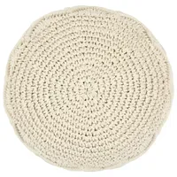 VidaXL Sitzpuff Handgefertigt 45 x 30 cm Beige