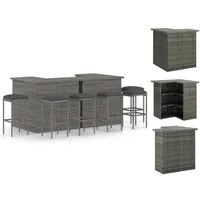 VidaXL Gartenbar Set 8-tlg. Grau