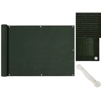 VidaXL Balkon Sichtschutz Dunkelgrün 75x600 cm HDPE