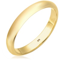 Elli PREMIUM Ring Damen Ehering Klassisch 375 Gelbgold