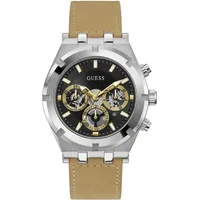 GUESS Continental GW0262G1 Herrenuhr - beige/Schwarz
