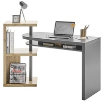 MCA Furniture Schreibtisch grau matt, lackiert Eiche Dekor, BxHxT