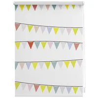 Lichtblick Rollo Klemmfix, ohne Bohren, Verdunkelung, Wimpelkette bunt -