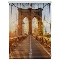 Lichtblick Rollo Klemmfix, 60x150 cm Brooklyn Bridge orange
