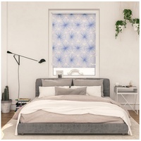 Lichtblick Rollo Klemmfix, ohne Bohren, Verdunkelung, Flower wheel blau