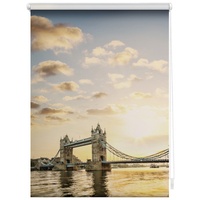 Lichtblick Rollo Klemmfix, 120x150 cm Tower Bridge rot weiß