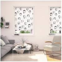 Lichtblick Rollo Klemmfix, ohne Bohren, Verdunkelung, Faces Schwarz