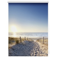 Lichtblick Seitenzugrollo Ostseestrand 150 x 80 cm blau