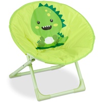 Relaxdays Moonchair Kinder, klappbarer Mondstuhl In-& Outdoor, Kinderklappsessel, Monster,