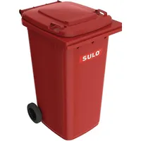 Sulo Müllgroßbehälter 240l HDPE rot fahrbar,n.EN 840 SULO