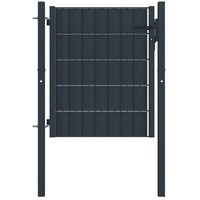 VidaXL Zauntor PVC und Stahl 100x101 cm Anthrazit