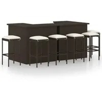 VidaXL Gartenbar Set 8-tlg. Braun